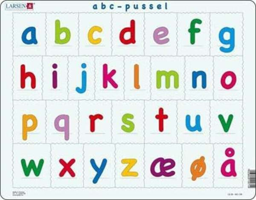 Puzzle Alphabet (lowercase letters) - 29 pieces Maxi (36.5x28.5 cm) Gulv