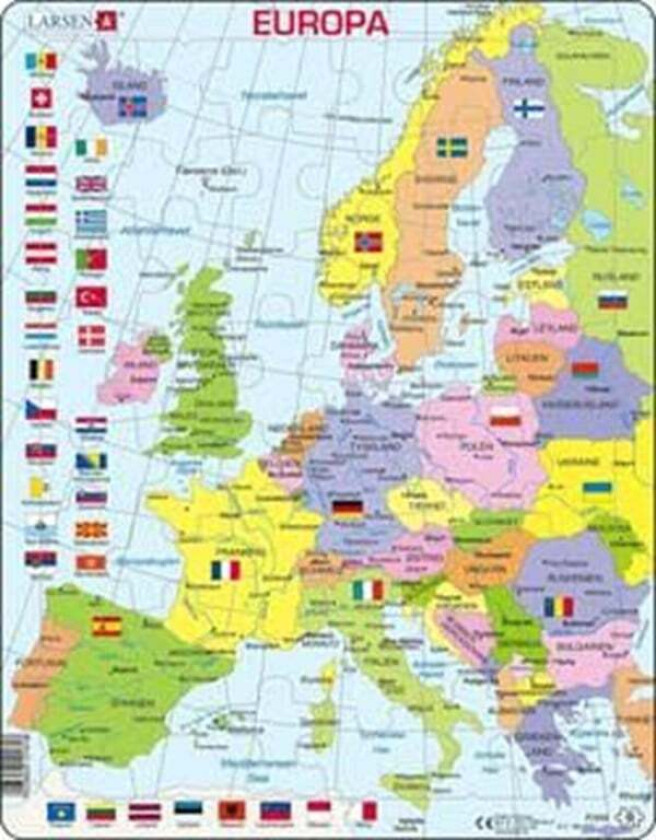 Puzzle Europe (tall format) - 48 pieces Maxi (36.5x28.5 cm) Gulv