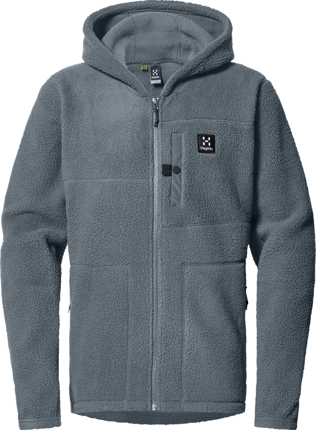 Men's Malung Pile Hood Steel Blue S, Steel Blue