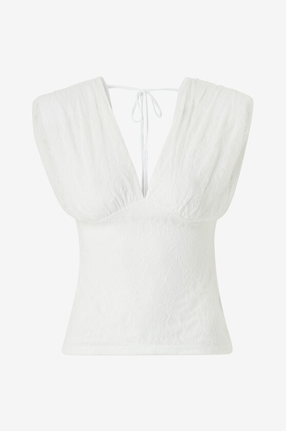 Topp Lace Top - Hvit