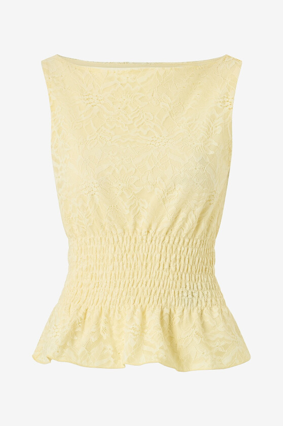 Topp Lace Smock - Gul