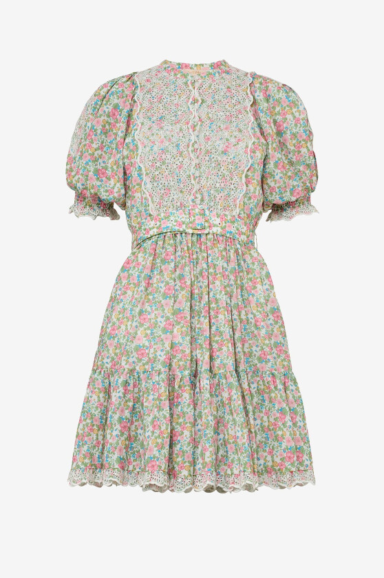 Kjole Cotton Slub Shift Dress - Grønn