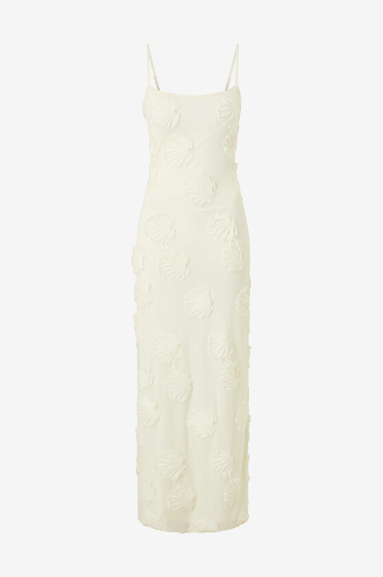 Maxikjole Embroidery Maxi Dress - Beige