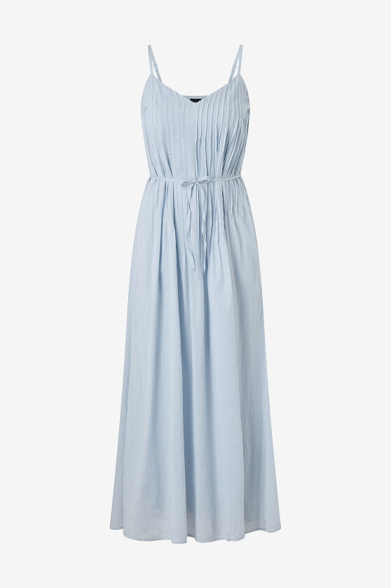 Maxikjole Pleated Dress - Blå