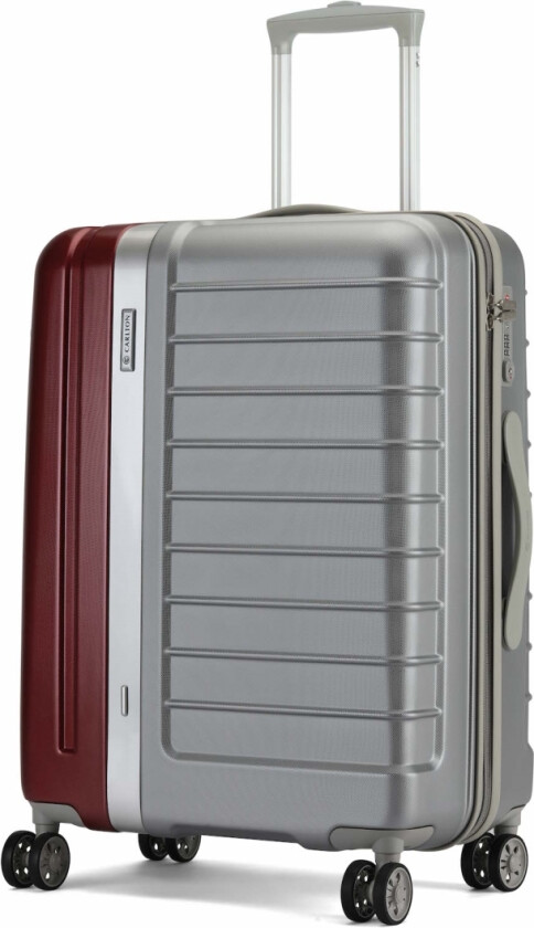 Bilde av Kuffert Duo-tone hardcase 55 cm silver/bordeaux