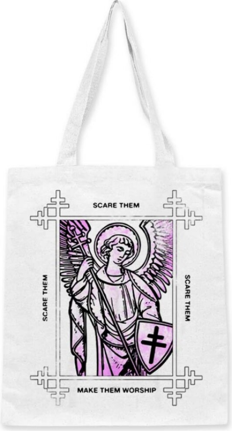 Angel Logo EcoFriendly Tote Bag (White)
