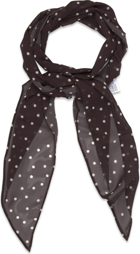 Slim Chiffon Scarf - Brown - ONE SIZE