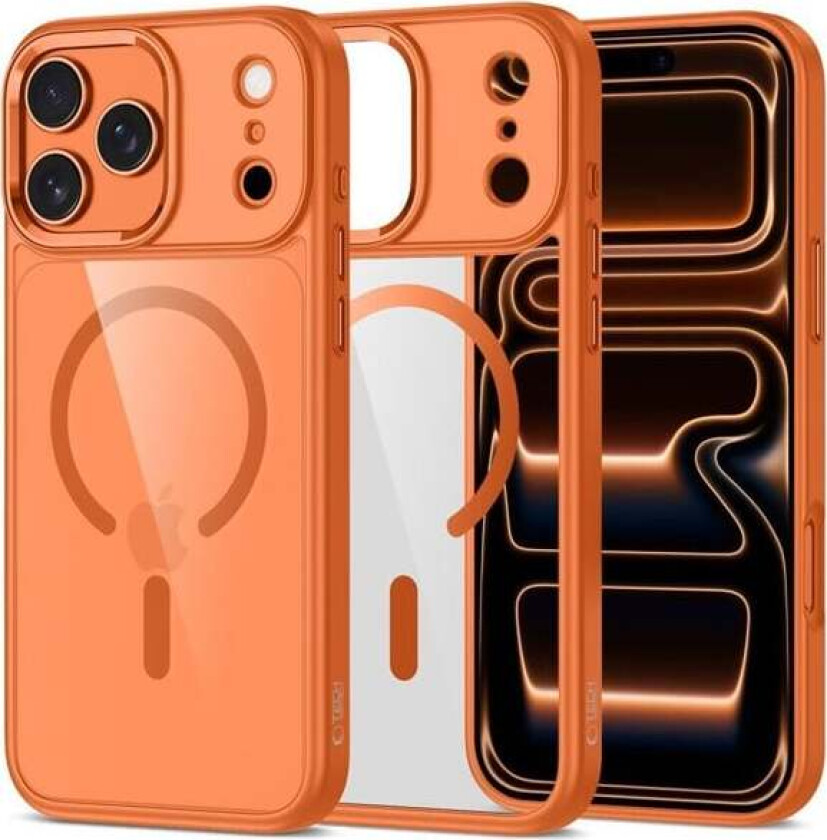 MagMat MagSafe Case for iPhone 17 Pro - Clear-Orange