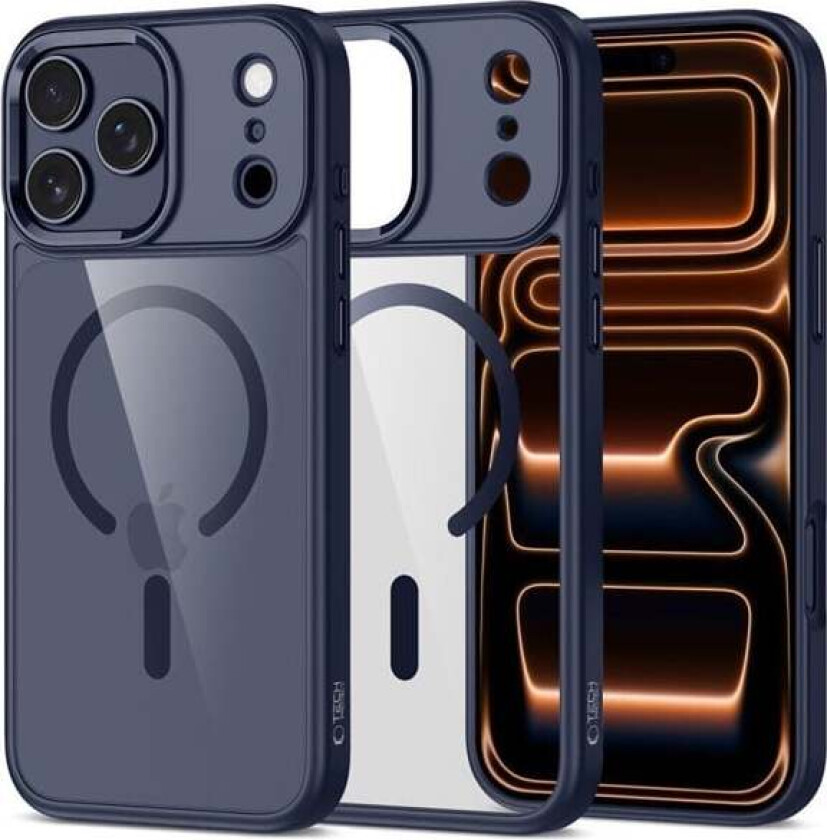 MagMat MagSafe Case for iPhone 17 Pro Max - Clear - Navy Blue