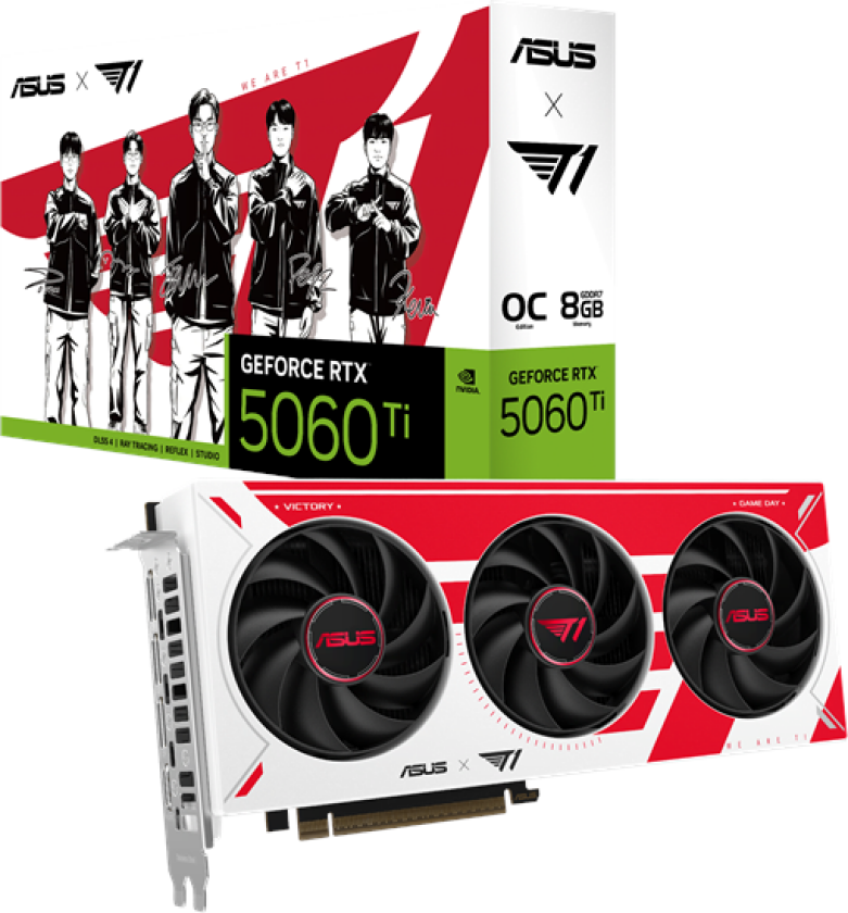 GeForce RTX 5060 Ti T1 OC - 8GB GDDR7 RAM - Grafikkort