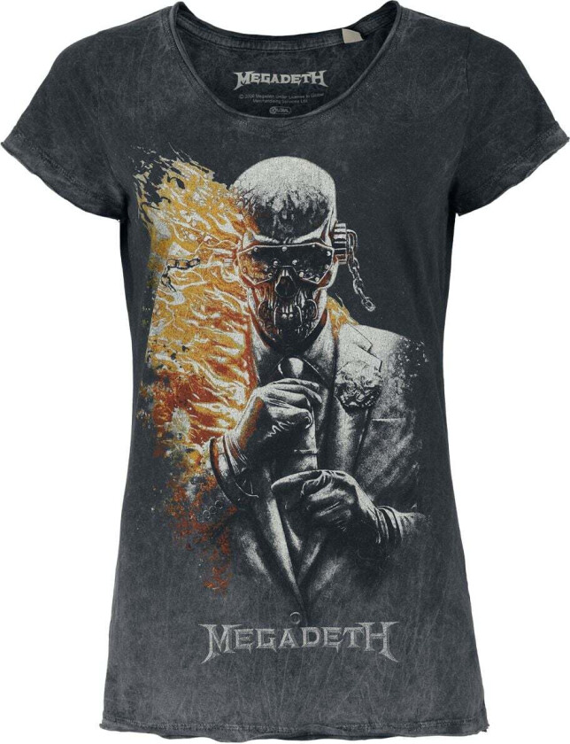 T-skjorte - Dark Flames - S til 4XL - Damer - grå