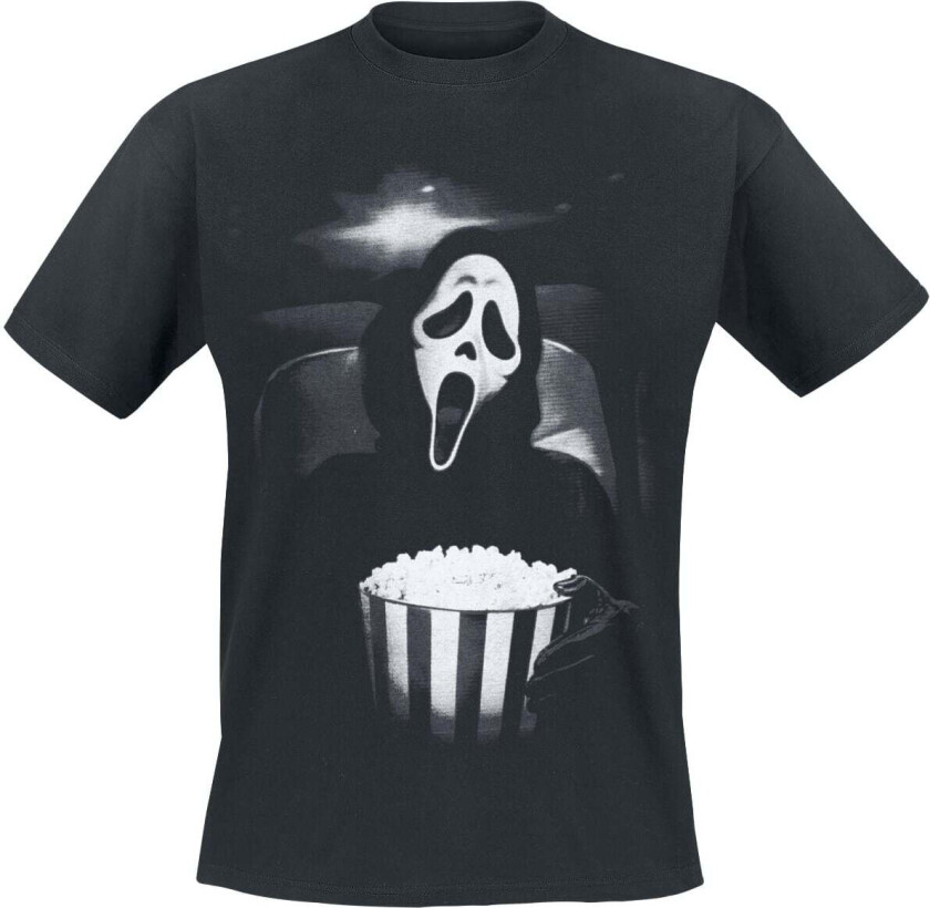 T-skjorte - Ghostface Popcorn - M til XXL - Herrer - svart