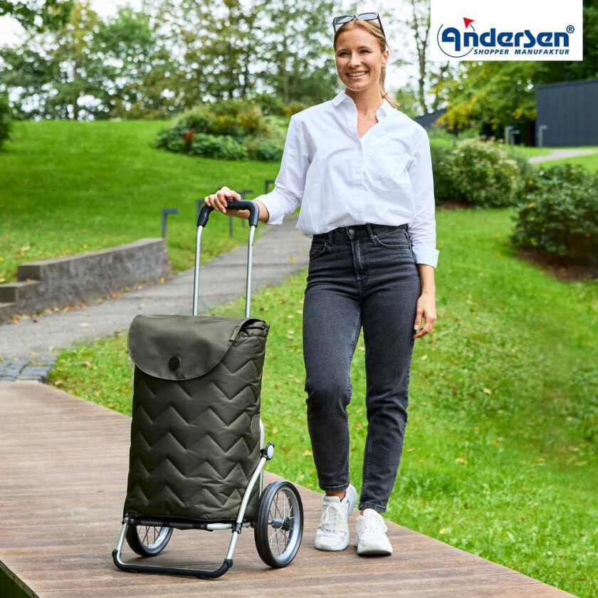 Bilde av Andersen Royal Shopper HILMA 45 Liter Trillebag Oliven