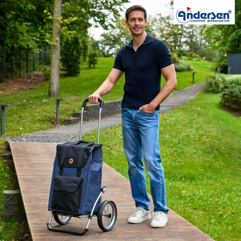 Bilde av Andersen Royal Shopper Senta 2.0 49 Liter Trillebag Blå 3,7 kg