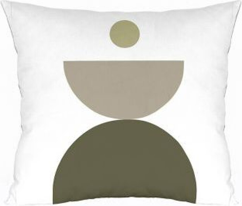 PYNTEPUTE TRYCK 760 45X45CM HVIT/OLIVENGRØNN