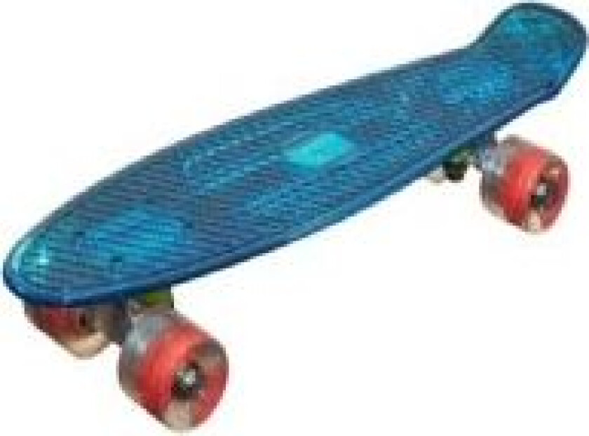 Blå Transparent LED Skateboard m/LED LYS + ABEC7