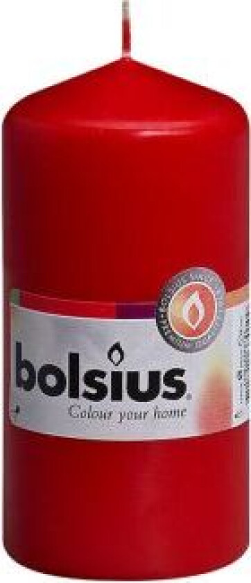 Bilde av KUBBELYS BOLSIUS 60X120 MM RØD