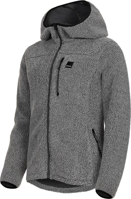 Pile Hoodie Wmn Grey Melange S