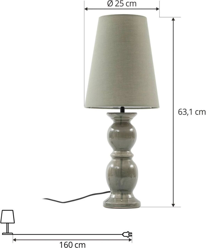 Lyndorin bordlampe, grønn