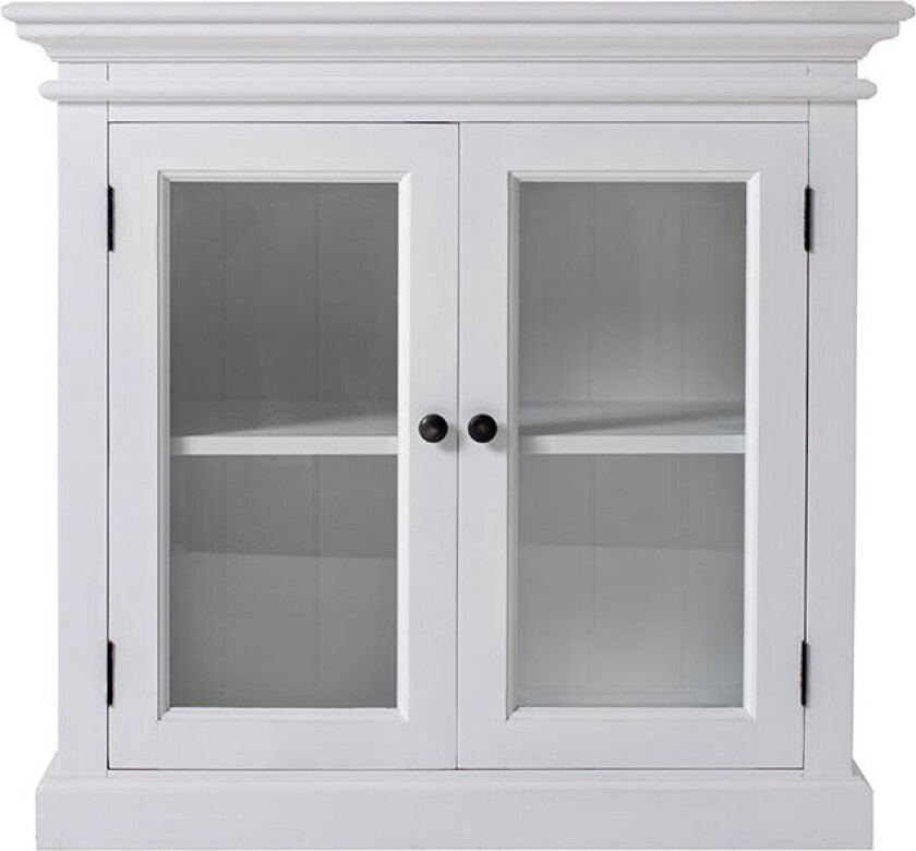 Halifax skjenk med 2 glassdører, hvit.