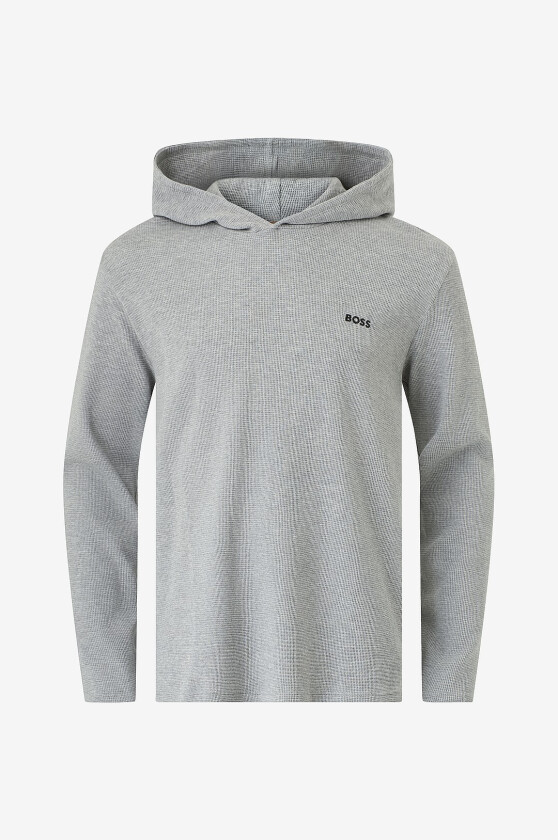 Hettegenser Waffle Ls-shirt H - Grå