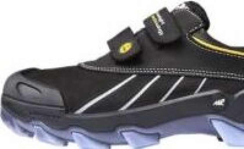 B2 sik.sko str. 44 - m/velcro, alu-tåkappe, techfiber sømværn, air-sål, skridfast