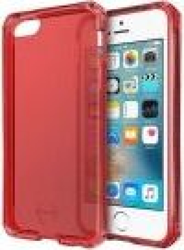 ITSKINS Spectrum Clear Antimicrobial - Baksidedeksel for mobiltelefon - Impacthane - rød - for Apple iPhone 6 Plus, 6s Plus