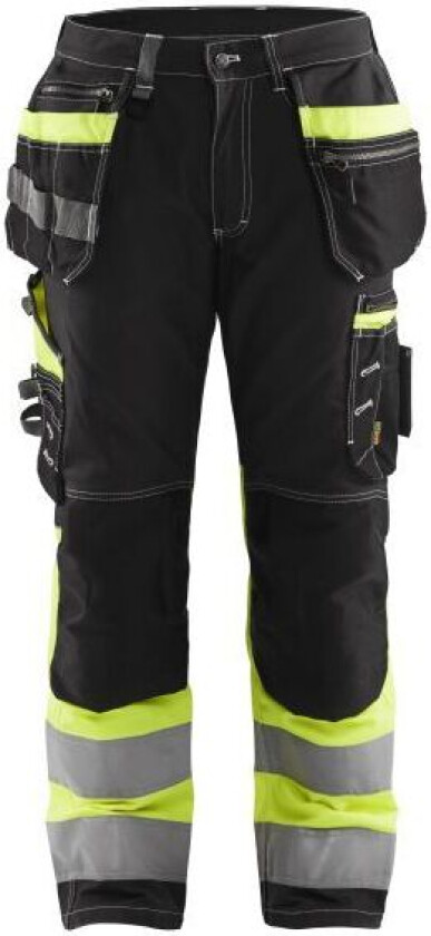 Blåkläder 179413709933C46 Synlighetsbukse med stretch, svart/varselgul Str. C46