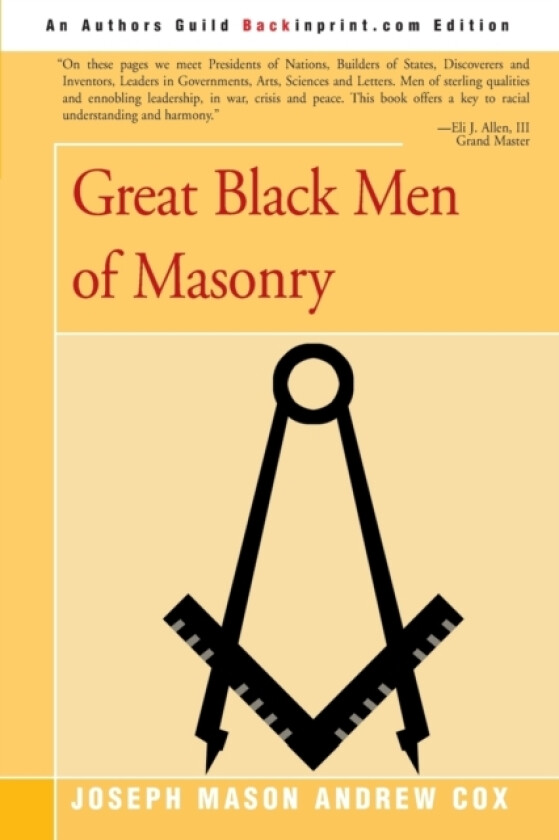 Great Black Men of Masonry av Joseph Cox (Paperback)