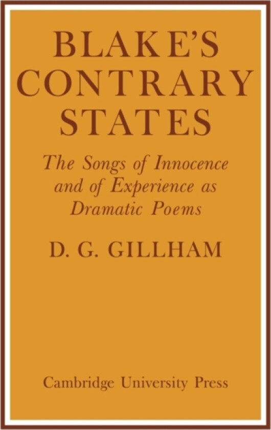 Blake's Contrary States av Bill Gillham (Paperback)