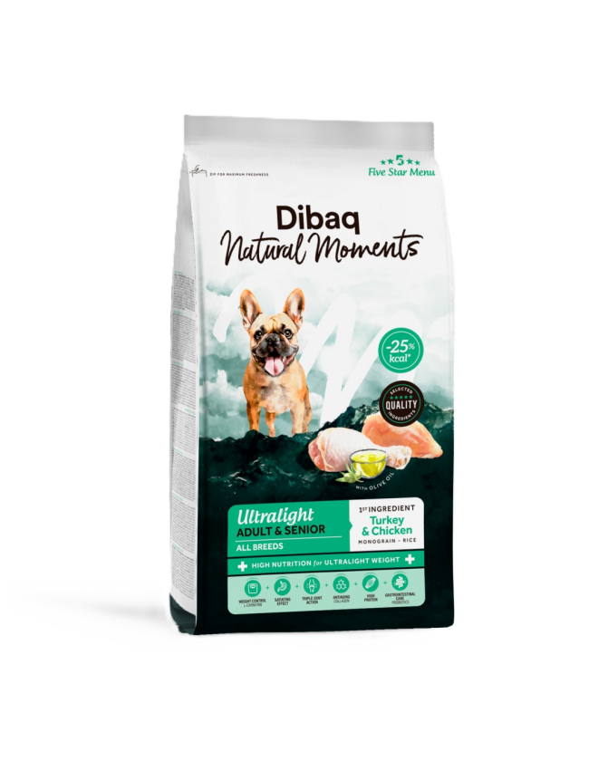 Natural Moments Dog Ultralight 12kg - Hund - Hundefôr & hundemat - Tørrfôr for hund - DIBAQ