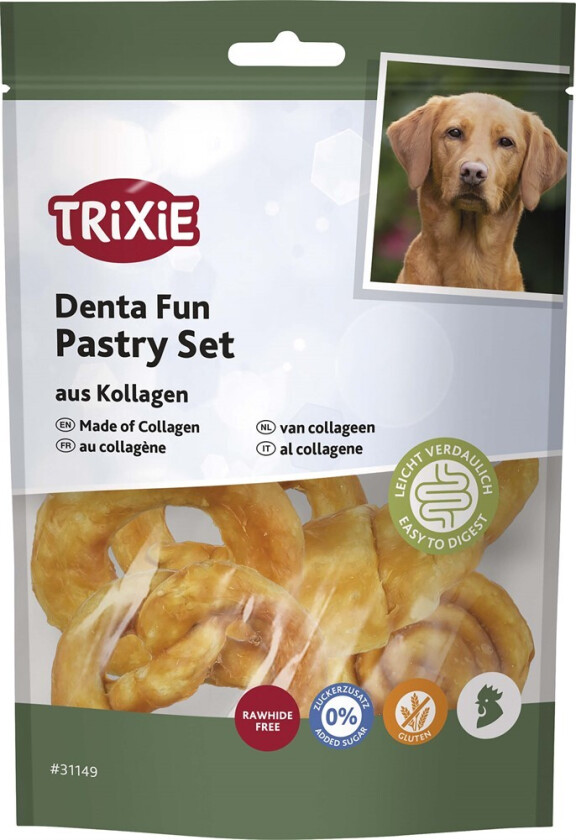 Denta Fun pastry set, collagen 100 g - Hund - Hundegodbiter & tyggebein - Trixie