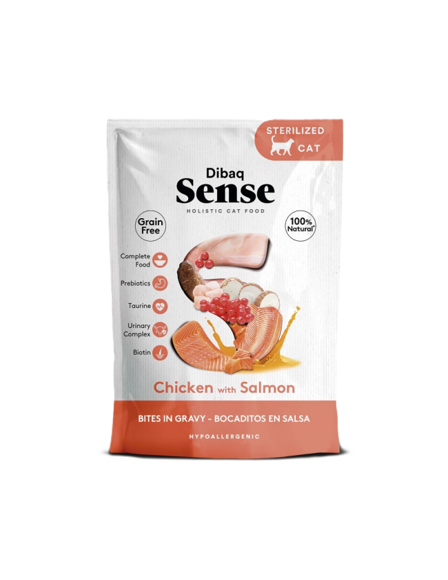 Cat Sense Bites Chicken With Salmon 100g - Katt - Kattefôr & kattemat - Våtfôr og våtmat - DIBAQ