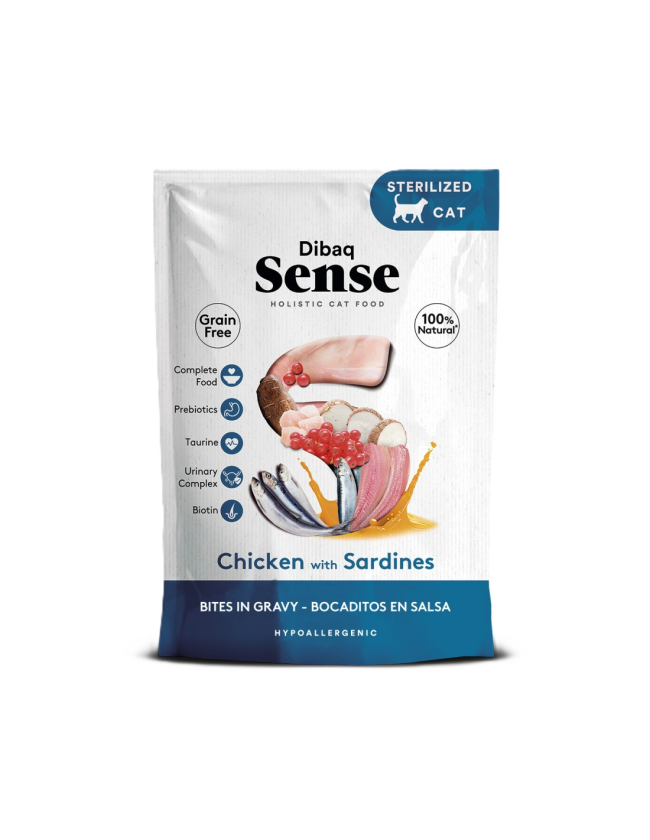 Cat Sense Bites Chicken With Sardines 100g - Katt - Kattefôr & kattemat - Våtfôr og våtmat - DIBAQ