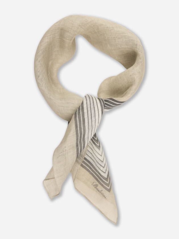 PATTERNED LINEN SCARF