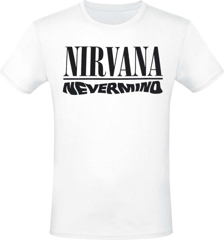 T-skjorte - Nevermind - S til 3XL - Herrer - hvit