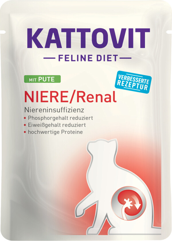 Feline Nyre/Renal Porsjonspose 24 x 85 g - 24 x 85 g Kalkun