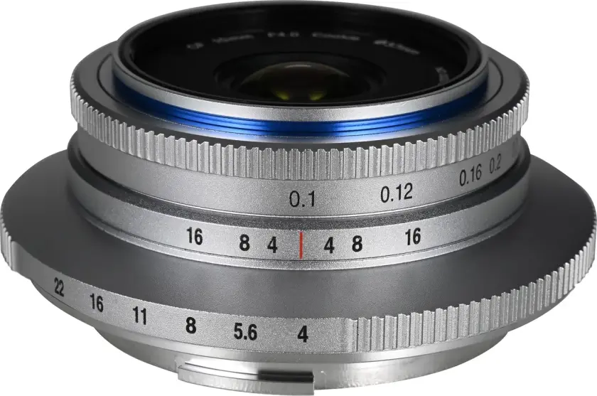 10mm f/4 Cookie Silver For Canon RF. APS-C. Sølv