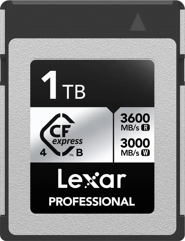 CFexpress B 4.0 Pro Silver 1TB Type B, Max Read 3600 - Write 3000 MB/s