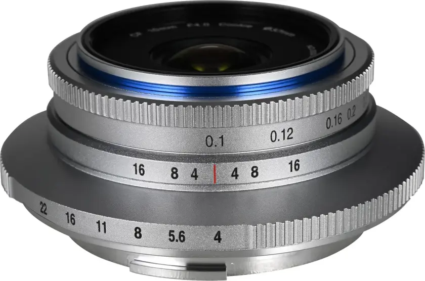 10mm f/4 Cookie Silver For L-mount. APS-C. Sølv
