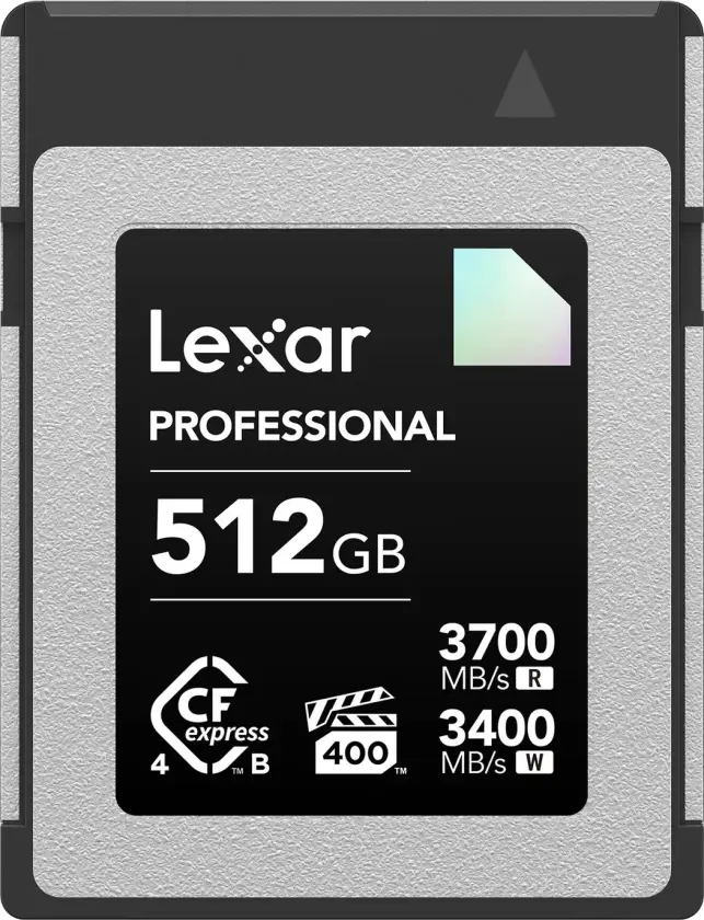 CFexpress 4.0 Pro Diamond 512GB Type B, Max Read 3700 - Write 3400 MB/s