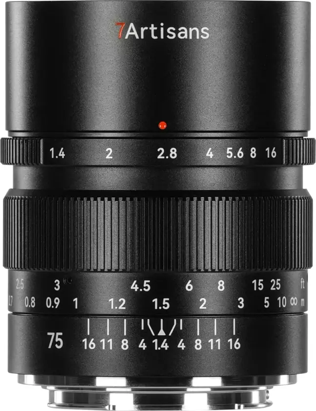 75mm f/1.4 L Til L-fatning. Fullformat. Sort
