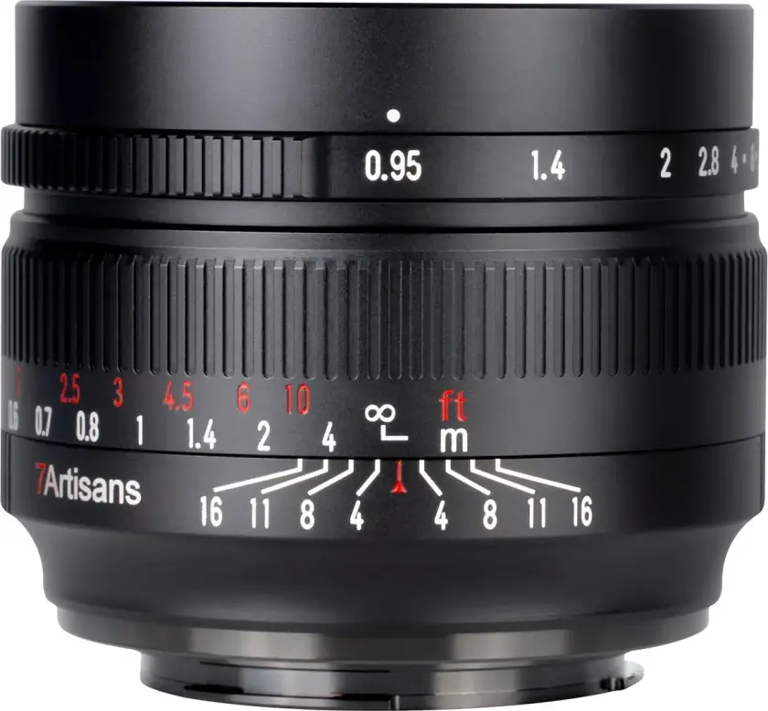 50mm f/0.95 Sony E-mount. Sort