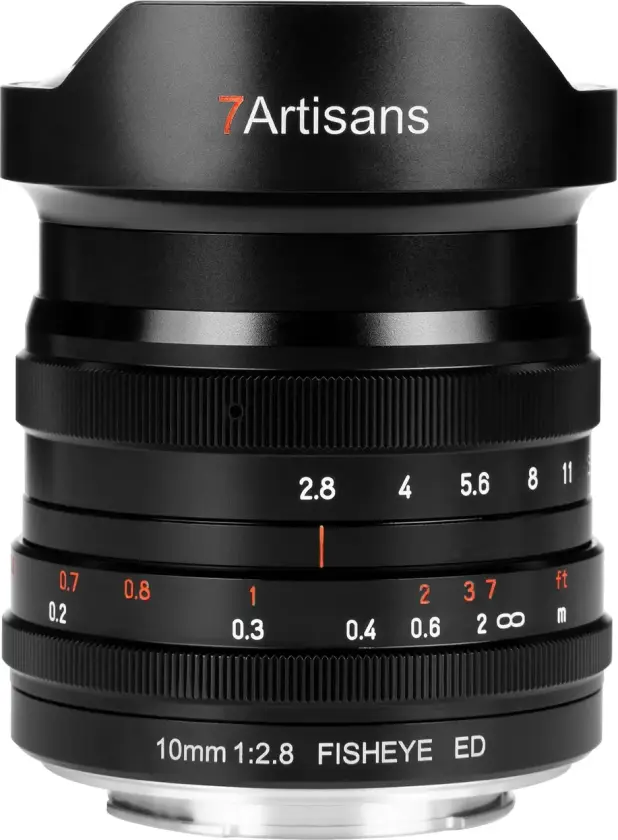 10mm f/2.8 Fisheye RF-mount. Sort