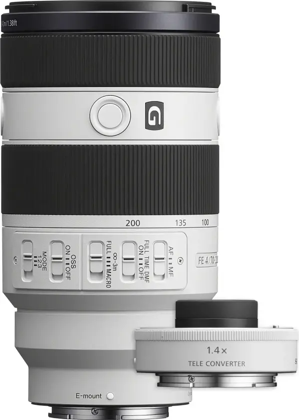 FE 70-200mm f/4 Macro G OSS II Kit E-Mount Fullformat. m/1,4x-telekonverter
