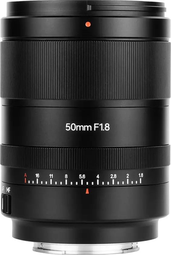 AF 50mm f/1.8 Sony Sony E-mount. Full frame. Sort