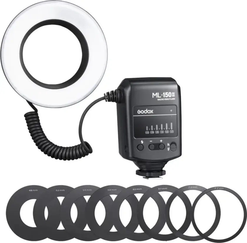 Bilde av Macro Ring Flash ML-150II Ringblits Adapter opptil ø77mm