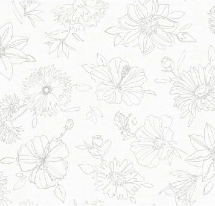 VOKSDUK D-C-FIX MANHATTAN PALMAS HVIT OVAL 150X250CM