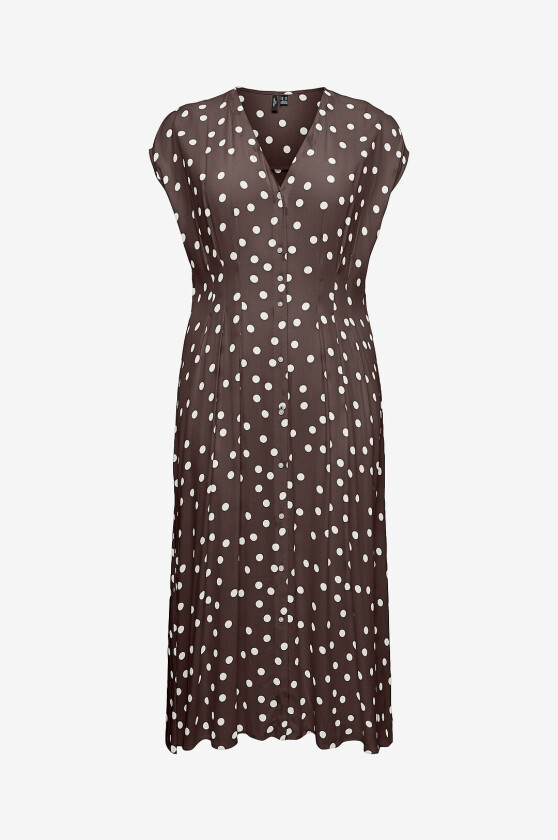 Maxikjole vmcElisa SL Shirt 7/8 Wvn Cur - Grå