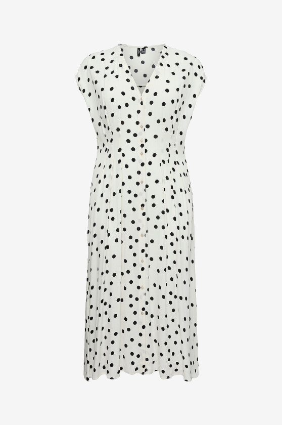 Maxikjole vmcElisa SL Shirt 7/8 Wvn Cur - Hvit